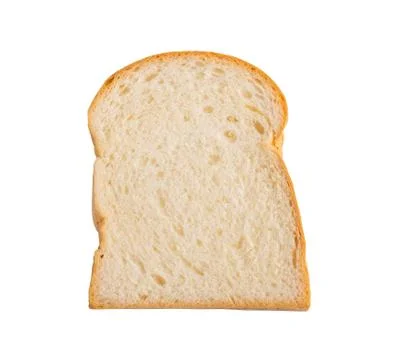Slice of bread isolated on the white background Stock Photos
