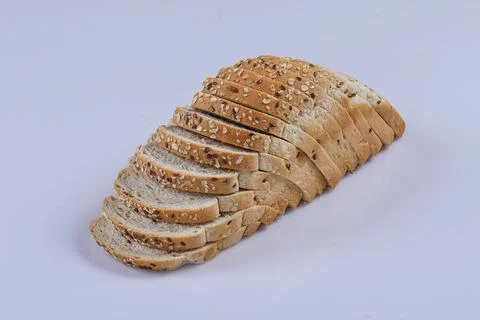 Slice of bread isolated on white background Foto stock