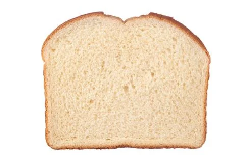 Slice of bread isolated on white Stock-Fotos