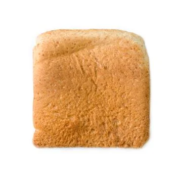 Slice of Bread, Isolated on White Stock Photos