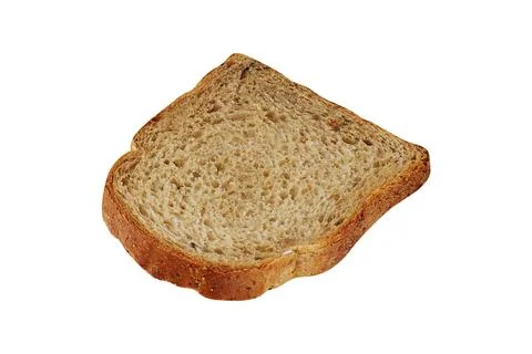 Slice of bread isolated on white Stock Photos