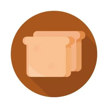 Slice bread menu bakery food product block and flat icon 스톡 일러스트