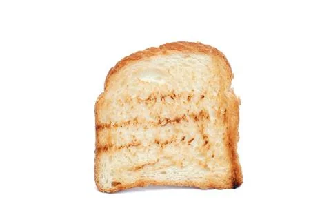 Slice of bread toaster isolated on white background Stock Photos