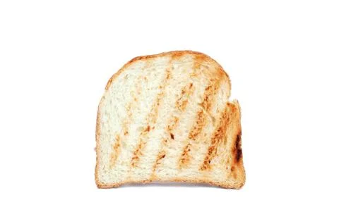 Slice of bread toaster isolated on white background Stock Photos