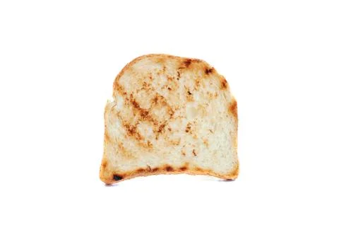 Slice of bread toaster isolated on white background Stock Photos
