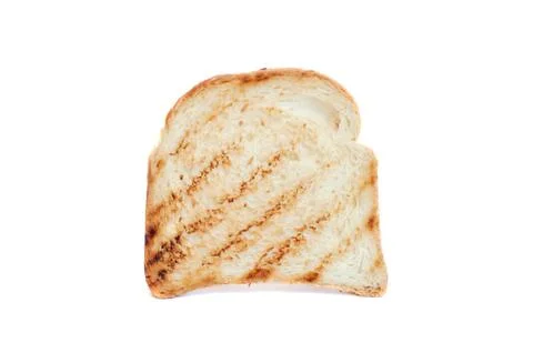 Slice of bread toaster isolated on white background Stock Photos