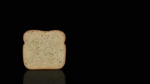 Slice of Bread turns on itself Video stock 238548838