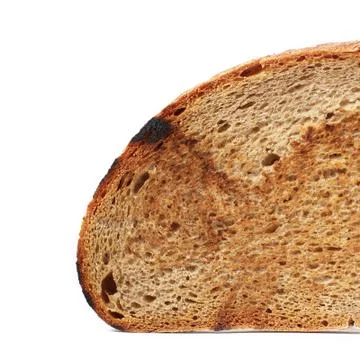 Slice of bread on a white background. Cut bread Foto stock