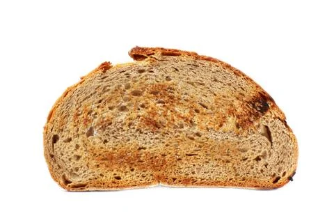 Slice of bread on a white background. Cut bread Stock Photos