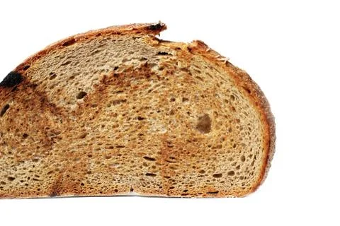 Slice of bread on a white background. Cut bread Stock Photos