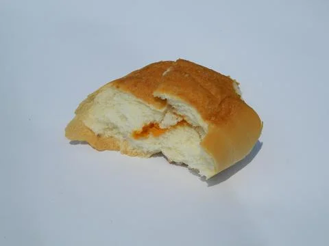 Slice of BREAD ON A WHITE BACKGROUND ISOLATION Stock Photos