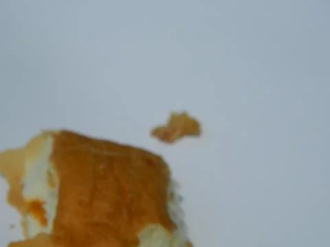 Slice of BREAD ON A WHITE BACKGROUND ISOLATION Foto stock