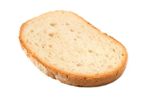 Slice of bread on white background Stock Photos