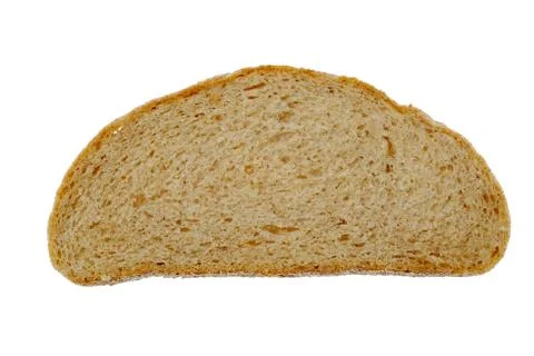 Slice bread on white background Stock Photos
