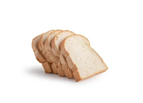 Slice of breads isolated on the white background Foto stock