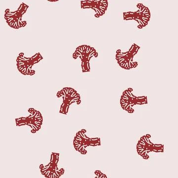 Slice broccoli glyph seamless pattern Stock Illustration