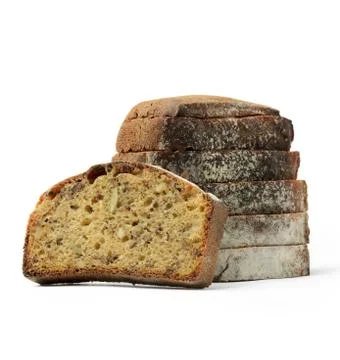 Slice of brown bread Stock Photos