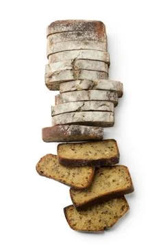 Slice of brown bread Stock Photos