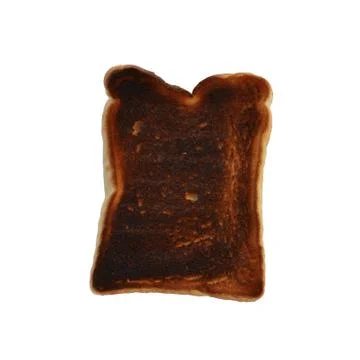 Slice of Burnt Toast Stock Photos