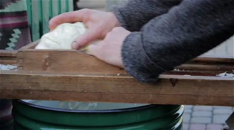 Slice cabbage Stock Footage 45473127