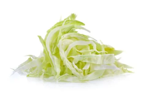 Slice Cabbage on whie background Stock Photos