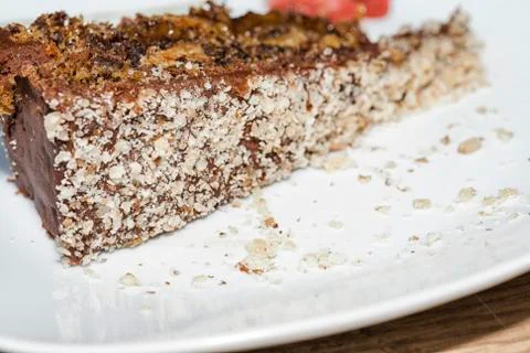 Slice of cake, close up Photos