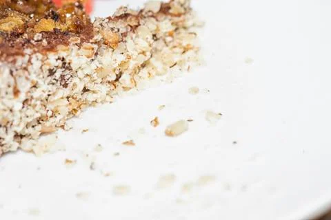 Slice of cake, close up Photos