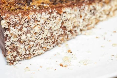 Slice of cake, close up Photos