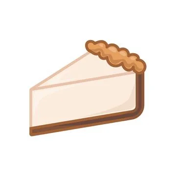 Slice of cake flat icon. Cupcake pictogram for web. Line stroke. Isolated on  Stock Illustration