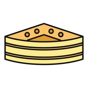 Slice of cake icon representing sweet dessert Illustrazione stock