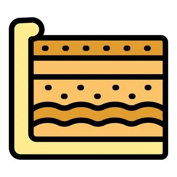 Slice cake icon vector flat イラスト素材
