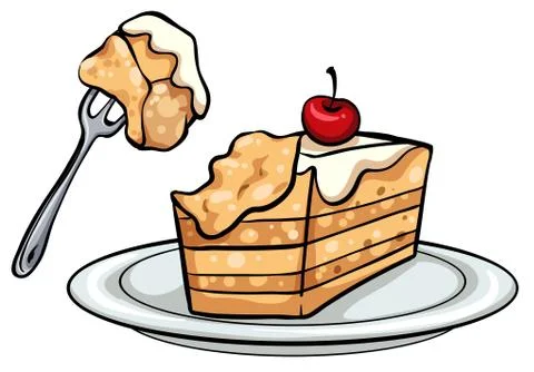 A slice of cake Stock Illustration