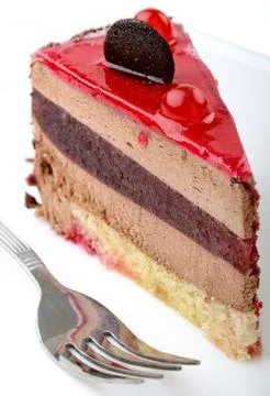 Slice of cake Stock Photos