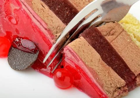 Slice of cake Stock Photos