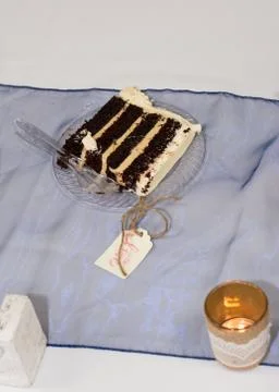 Slice of cake Stock Photos