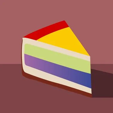 Slice of cake vector illustration Stock Illustration