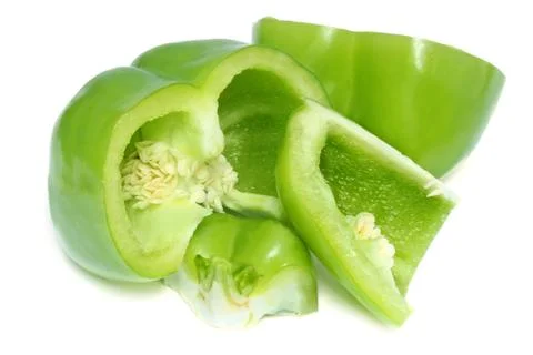 Slice Capsicum isolated Stock Photos