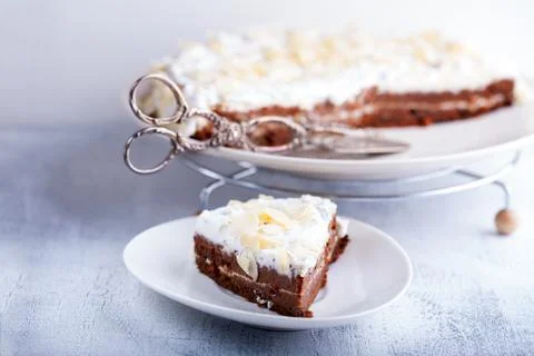 A slice of carrot cake Stock Photos
