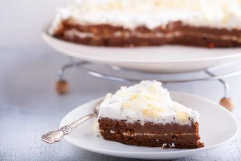A slice of carrot cake Stock Photos