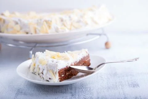 A slice of carrot cake Stock Photos