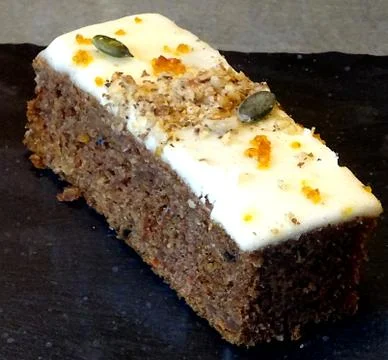 Slice Of Carrot Cake Stock Photos