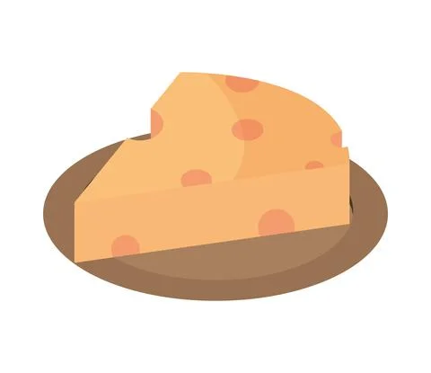Slice cheese icon Stock Illustration