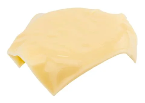 Slice of cheese isolated on white Stock Photos