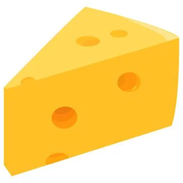 Slice of cheese. Vector illustration Stock Illustration