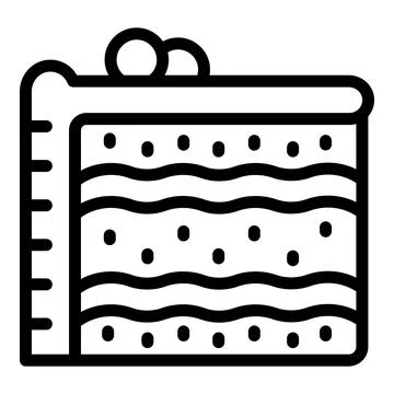 Slice cheesecake icon outline vector. Pie cream Stock Illustration
