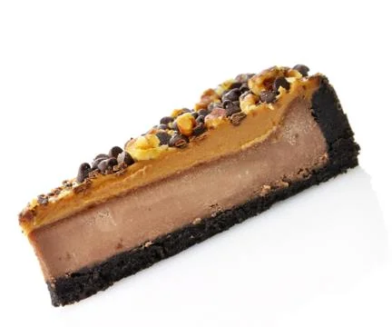 Slice of cheesecake Stock Photos