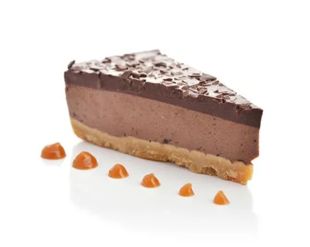 Slice of cheesecake Stock Photos