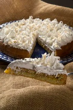 Slice of Chestnut pie Stock Photos