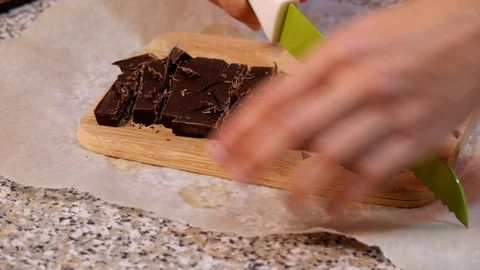 Slice chocolate 4K Stock Footage 97975536