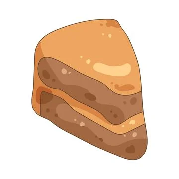 Slice of chocolate cake イラスト素材